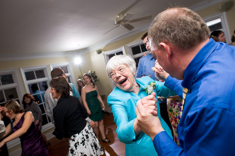 grandmother dancing at wedding