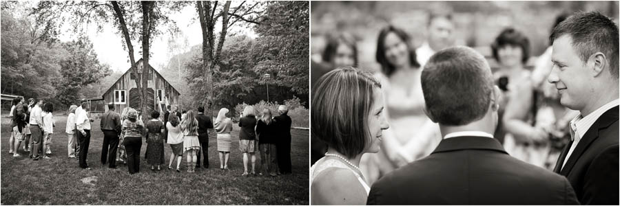 wedding ceremony shots at story inn brown county