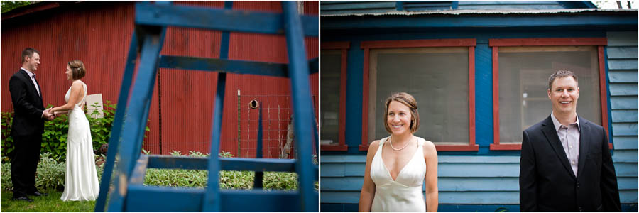 portraits of bride and groom at the story inn in brown county indiana