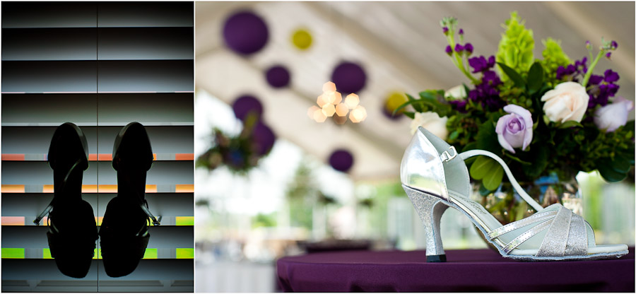 cool and colorful wedding shoe shots