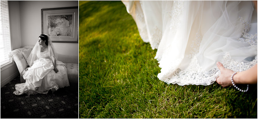 bride moments before wedding