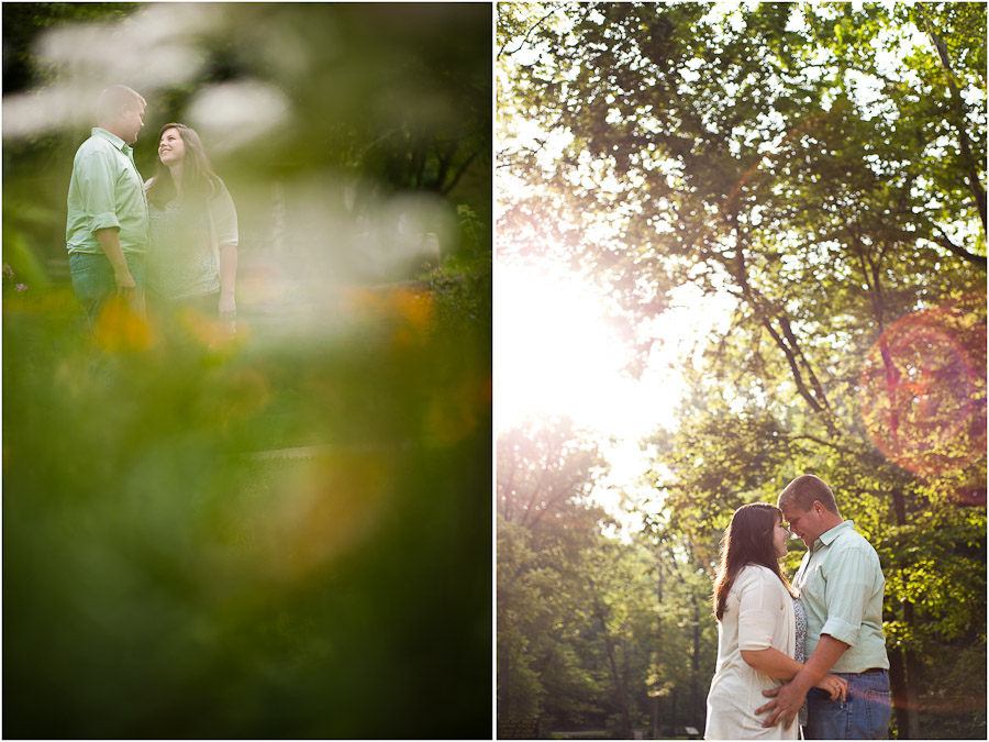 beautiful flowers and sunlight at spring mill state park in indiana