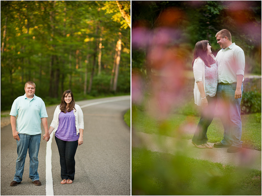 colorful engagement photography at spring mill state park