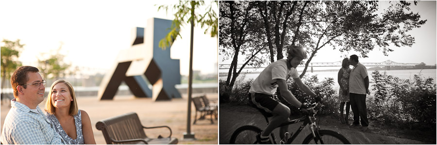 engagement session at waterfront park in louisville