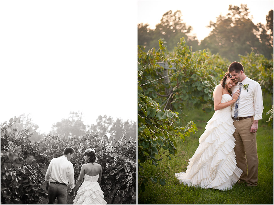 Cooper Vineyards wedding portraits of bride and groom