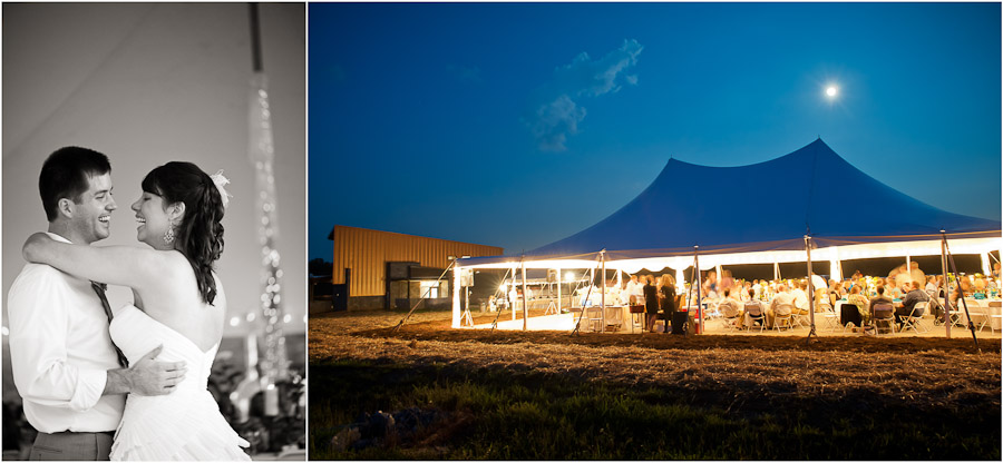 outdoor wedding at night at cooper vineyard