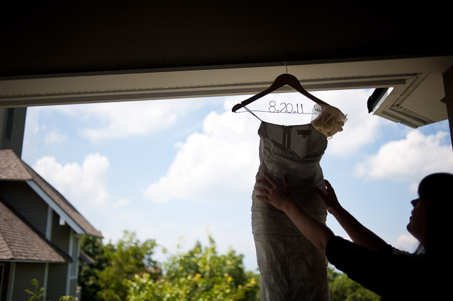 Wedding Dress Hanger with Wedding Date