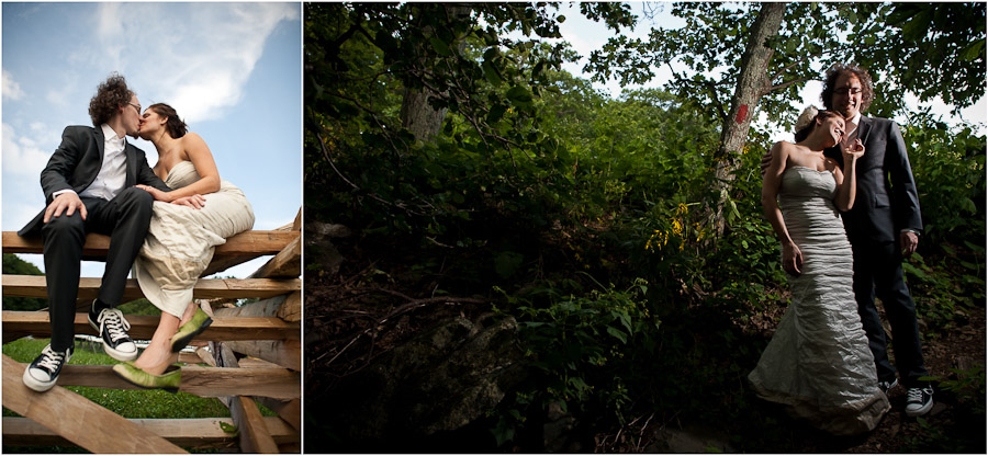 fun bride and groom portraits