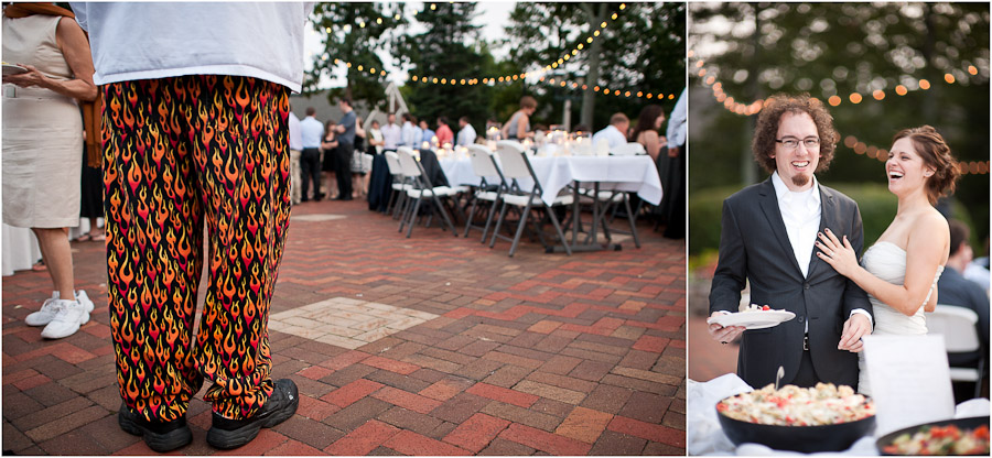 sweet pants at wedding