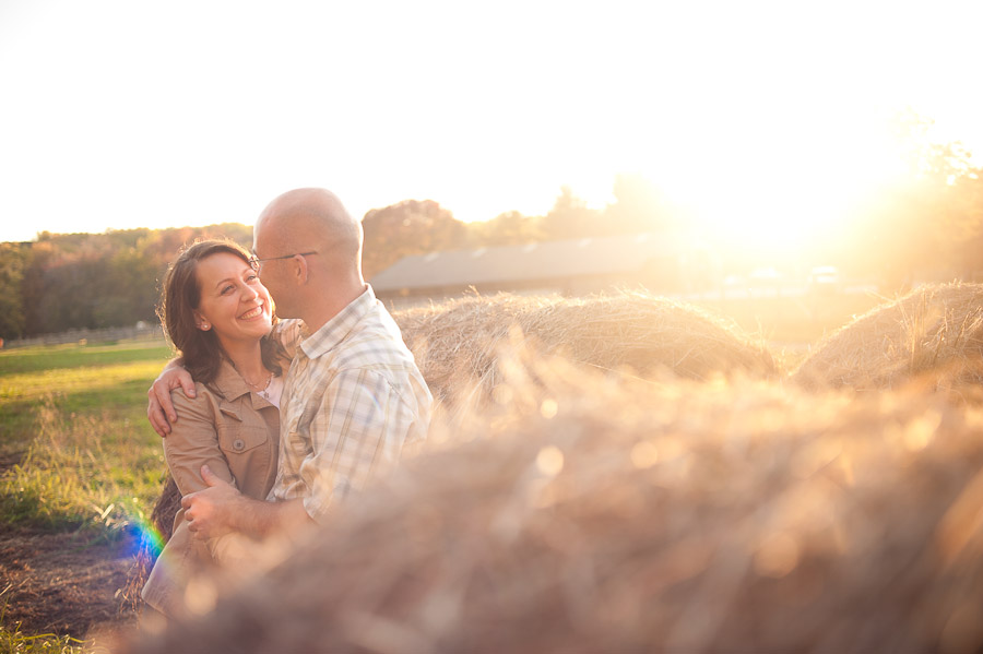 Beautiful Indiana Sunset Engagement Photos