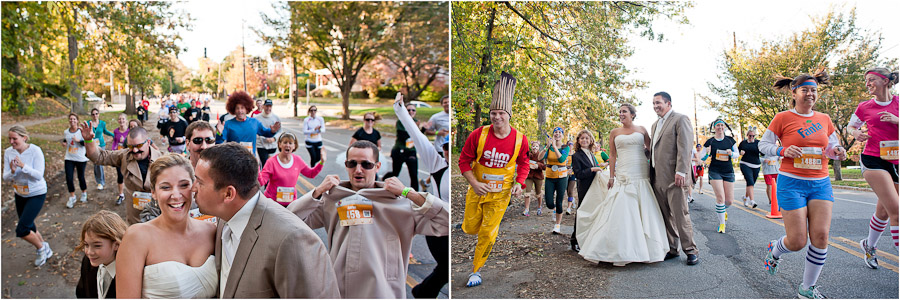 hilarious beer run wedding photos