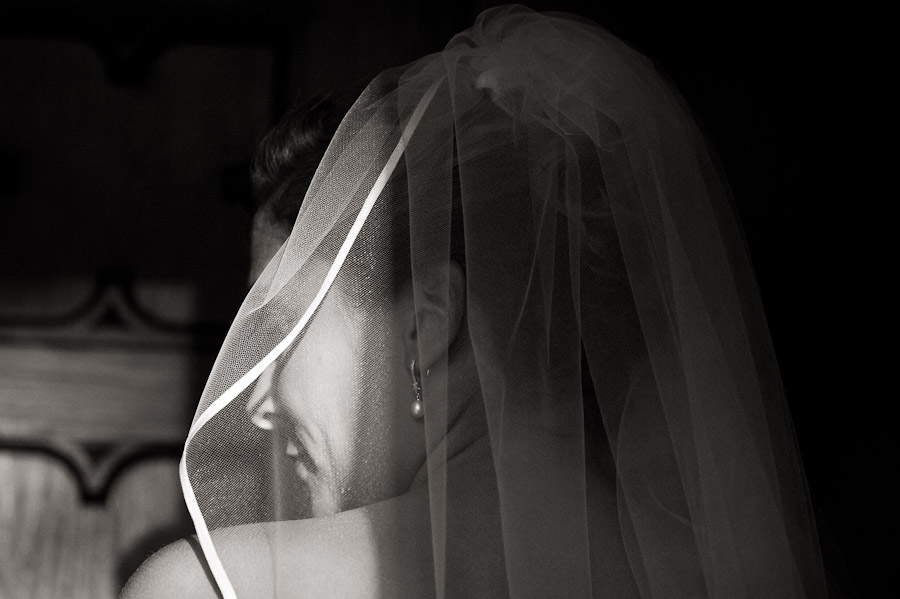 bride's veil before ceremony