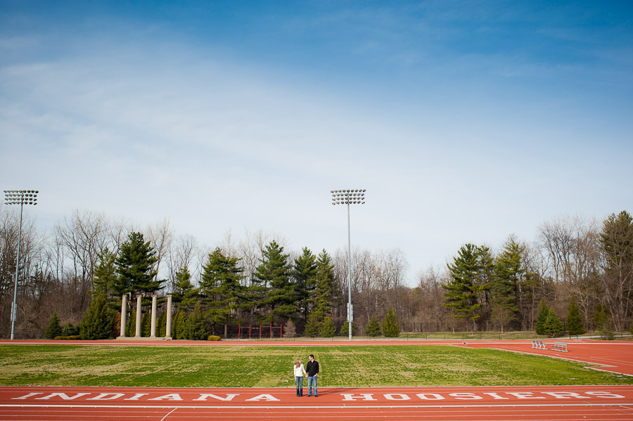 colorful creative modern indiana university engagement photography