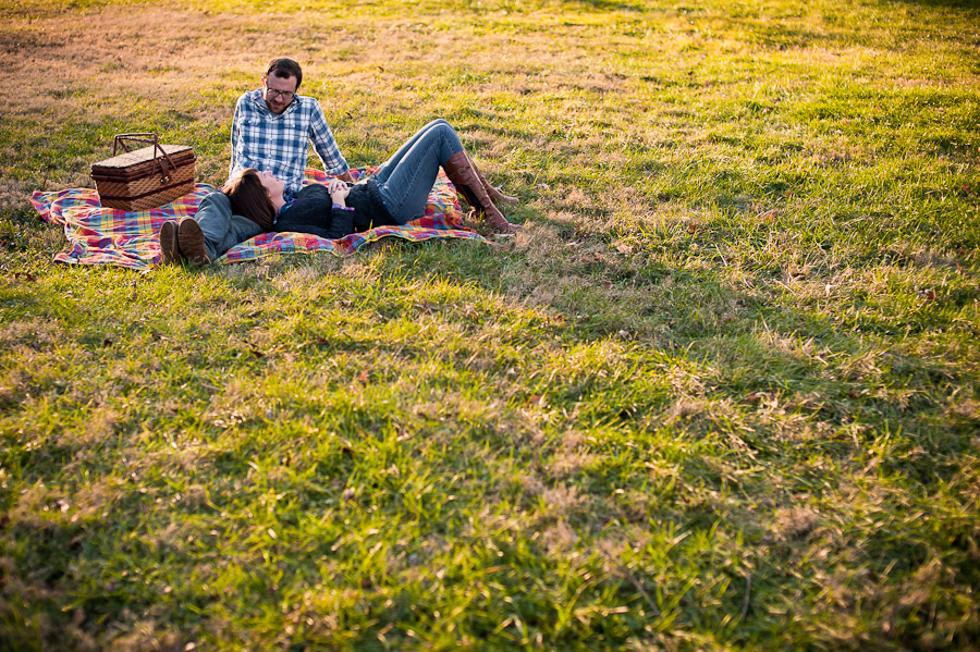 Relaxed outdoor Indiana engagement photo