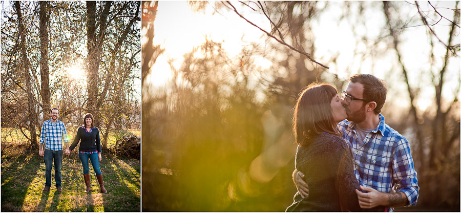 Fun Bloomington outdoor engagement photography