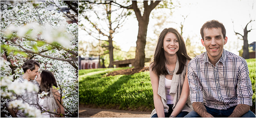 Downtown Charlottesville Virginia Engagement Photo