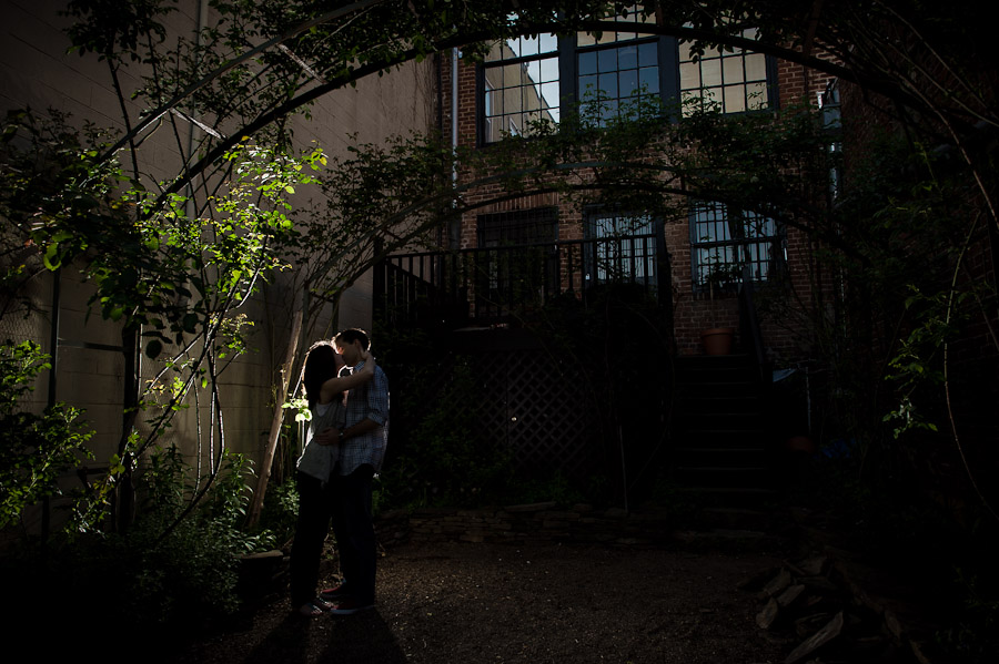 Charlottesville Virginia Strobist Engagement Photo