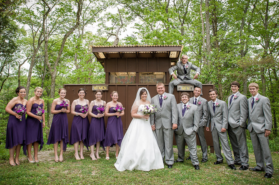 Funny formal bridal party photo