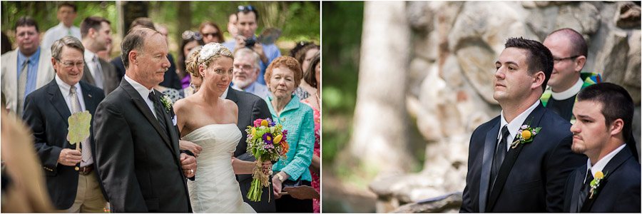 Emotional first glances at wedding ceremony