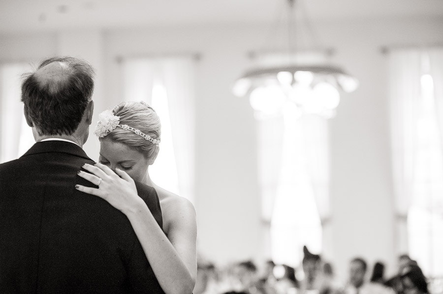 Sweet father daughter moment at wedding