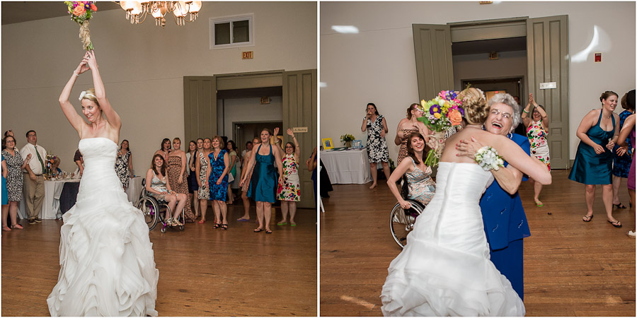 Funny bouquet toss result!