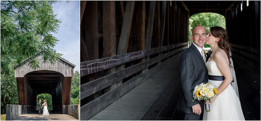 Wedding Portraits at Mill Race Park In Columbus Indiana