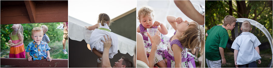 Funny kids at wedding