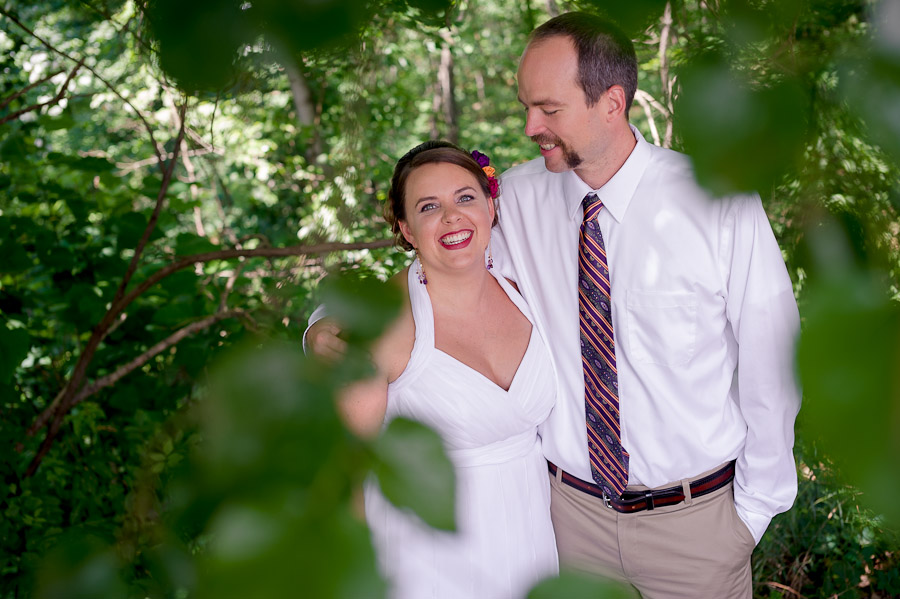 Bride and Groom at Scenic View Lodge