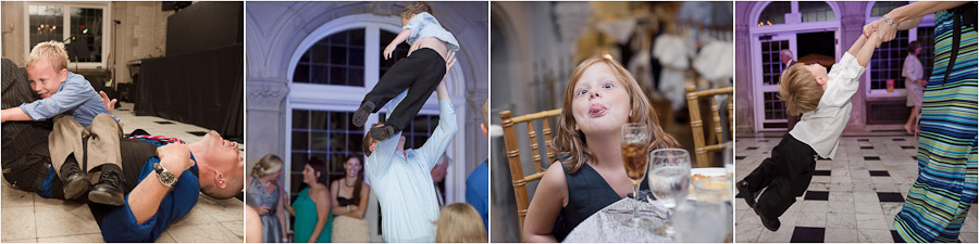 Hilarious and quirky kid photography at fun wedding at Laurel Hall