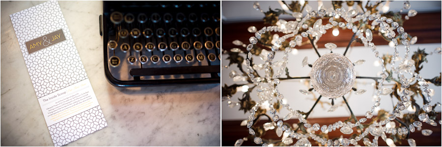 Historic, sparkly, and geometric wedding details