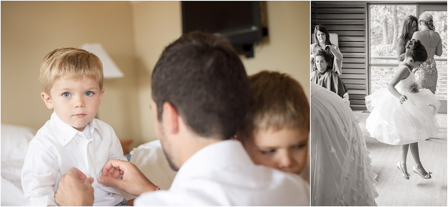 Kids before a wedding in Greencastle, IN