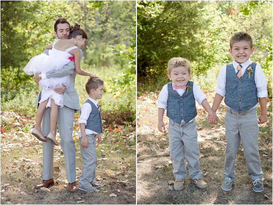 Cute kids at a wedding