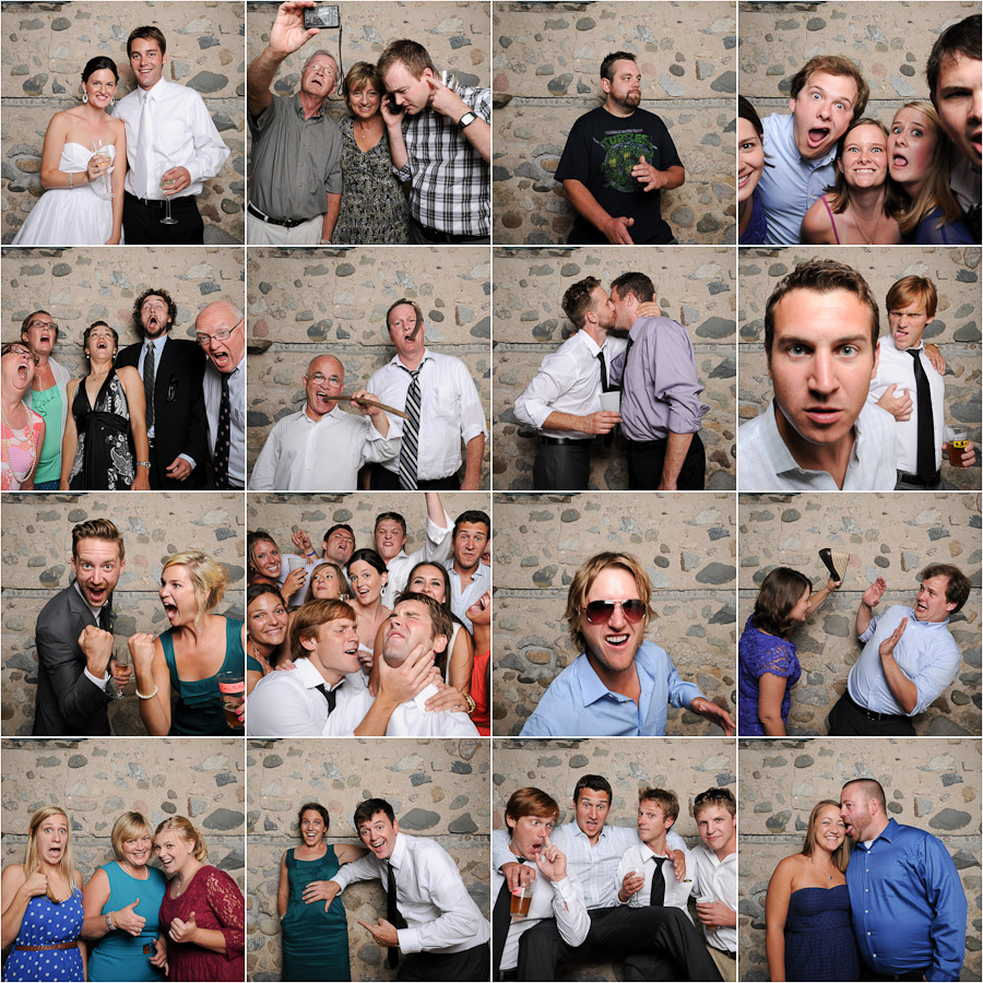 Tall and small photobooth extraordinaire! Photo booth at wedding in the midwest