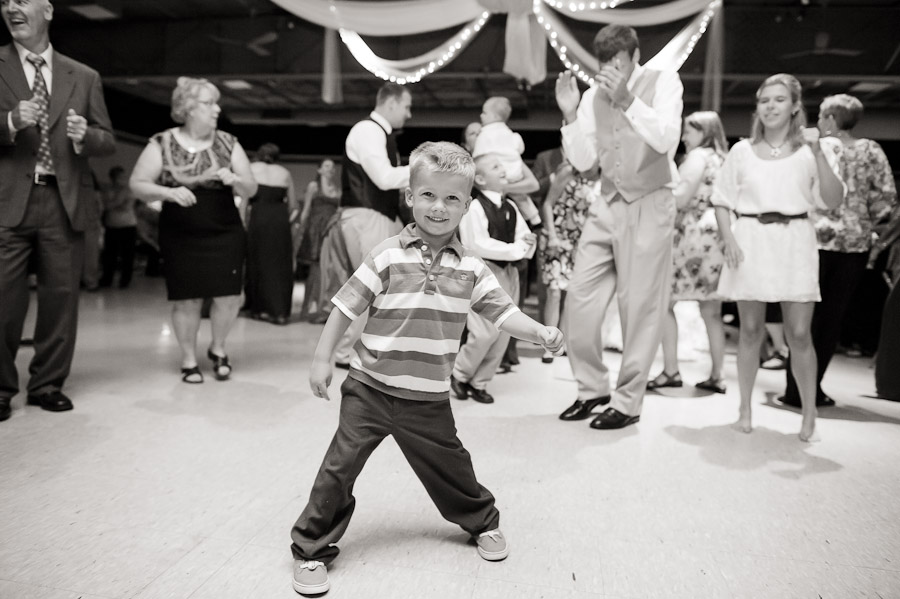 Fun Kids dancing at wedding reception