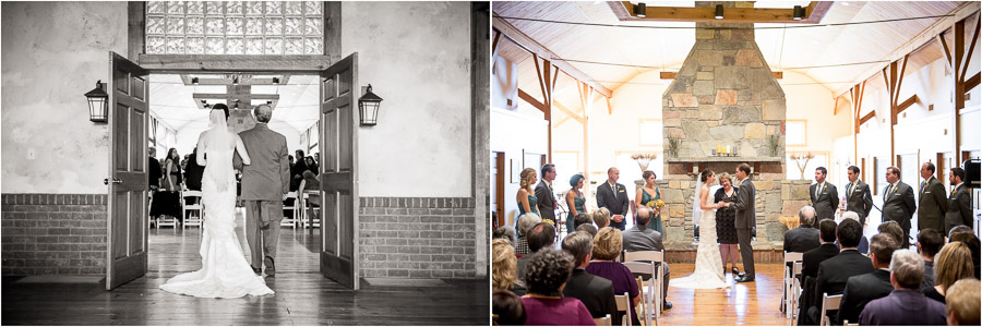 Beautiful ceremony photos from sweet, laid-back wedding at The Fields in Bloomington, IN