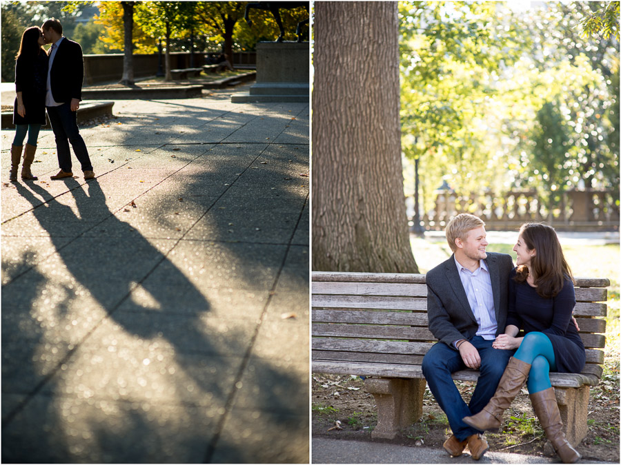 gorgeous engagement photos in Meridian Hill Park, DC