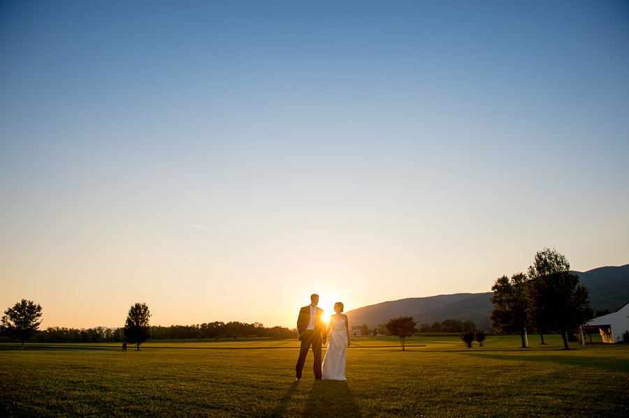 beautiful portrait of wedding couple at outdoor Charlottesville, Virginia wedding