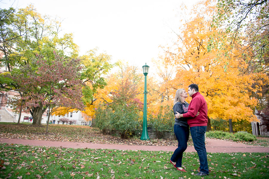 Beautiful and fun engagement photos on IU campus in Bloomington