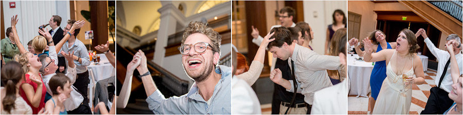 Colorful, hysterical and fun wedding dance floor photos