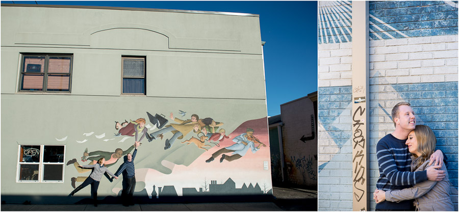 Whimsical, fun, colorful engagement photos in Broad Ripple