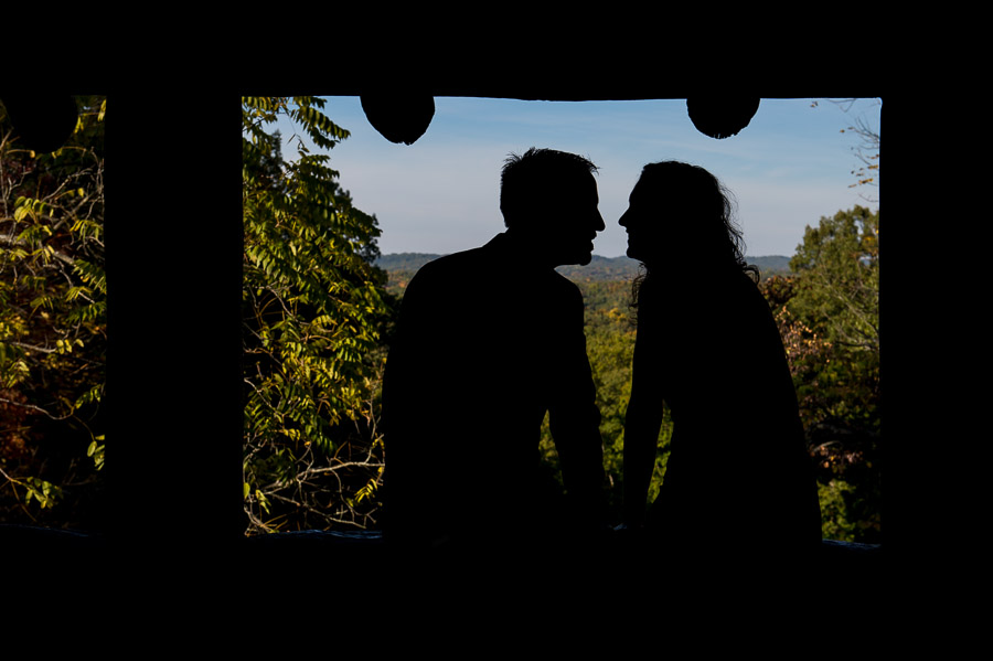 Silhouette engagement photo