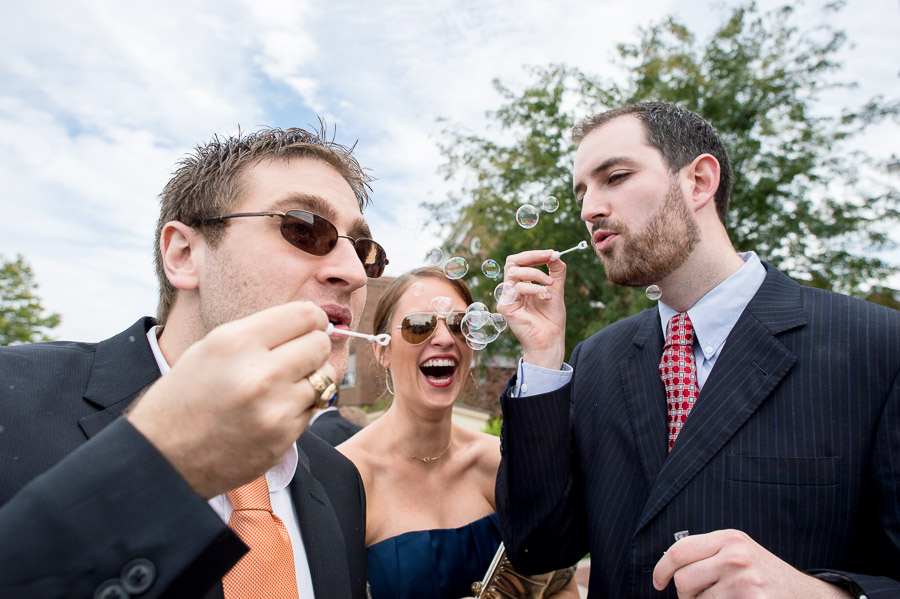 Funny wedding moments bubbles