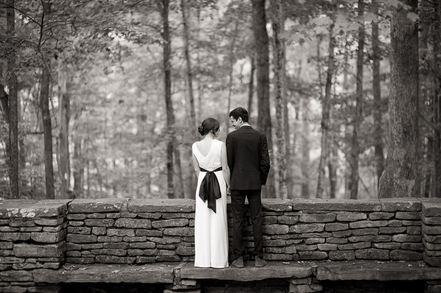 hip black and white wedding portraits