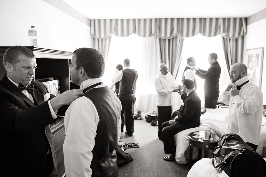 funny pictures of groom and groomsmen getting ready