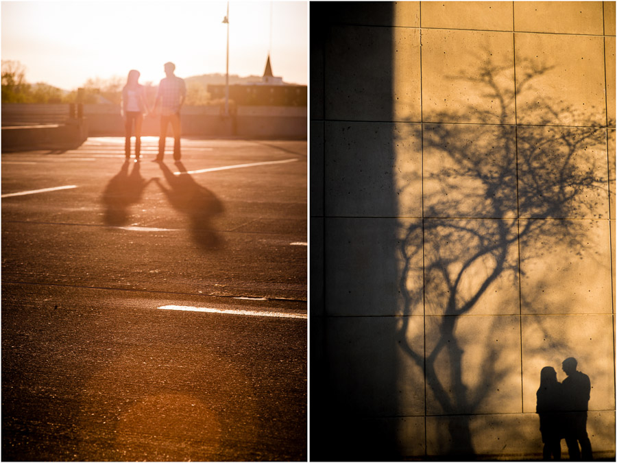 hip engagement photos shadows