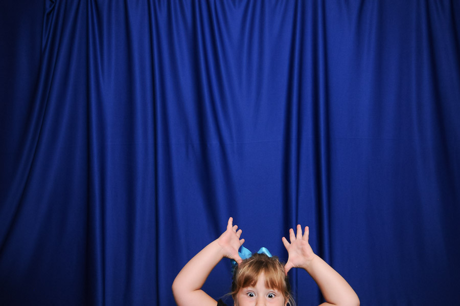 Very cute and funny kid in Indiana wedding photo booth