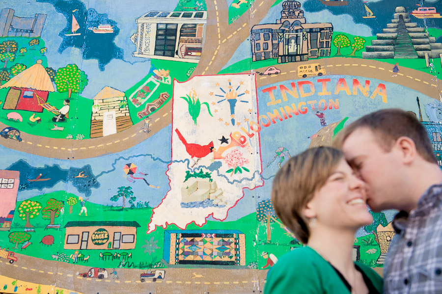 bloomington indiana graffiti engagement photos