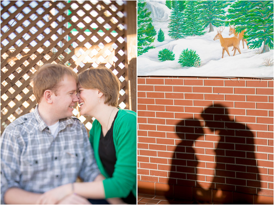 downtown bloomington engagement portraits