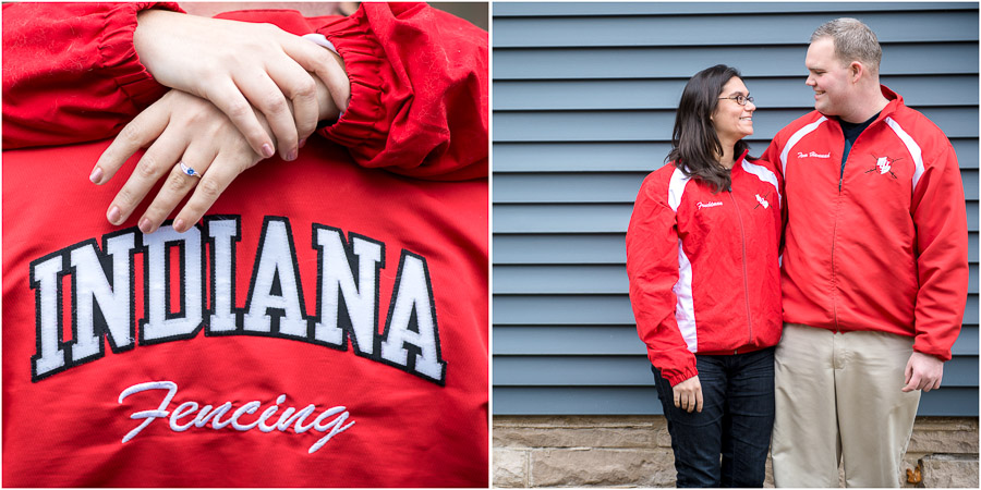 Indiana University Fencing engagement photos