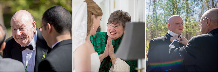 Sweet, beautiful family moments before wedding ceremony in Virginia